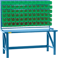 Louvered Rack with Bins, 36 Bins, 72" W x 15" D x 40" H Pryde Industrial Inc.