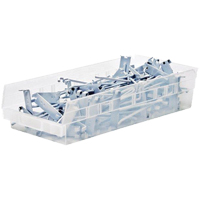 Bacs de rangement pour tablettes, 6-5/8" la x 4" H x 23-5/8" p, Transparent, Capacit&eacute; 50 lb Pryde Industrial Inc.