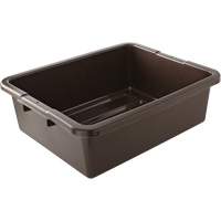 Undivided Bus/Utility Box, 7" H x 21.5" D x 17" L, Plastic, Brown Pryde Industrial Inc.