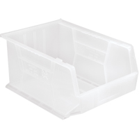 Bac transparent ultra empilable & suspendable, 11" la, 8" h x 16" p, Transparent Pryde Industrial Inc.
