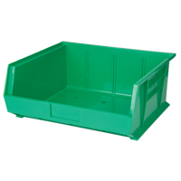 Stack & Hang Bin, 16-1/2" W x 7" H x 14-3/4" D, Green Pryde Industrial Inc.