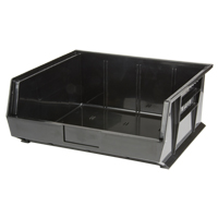 Stack & Hang Bin, 16-1/2" W x 7" H x 14-3/4" D, Black Pryde Industrial Inc.