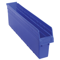 Bacs pour &eacute;tag&egrave;re Store-Max, 4-3/8" la x 8" H x 23-5/8" p, Bleu, Capacit&eacute; 68 lb Pryde Industrial Inc.