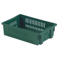 Contenant en plastique empilable Stack-N-Nest pour l'agriculture, 13,1" x 19,7" x 5,6", Vert Pryde Industrial Inc.
