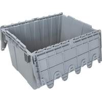 Contenant de distribution en plastique avec dessus basculant, 21,65" x 15,5" x 12,5", Gris Pryde Industrial Inc.