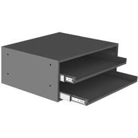 Grande glissi&egrave;re de stockage pour armoire &agrave; compartiments, Acier, 2 compartiments, 20" la x 15-15/16" p, 8-3/16" h, Gris Pryde Industrial Inc.