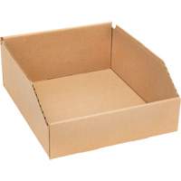 Deep Corrugated Parts Bins, 9-3/4" W x 11-1/4" D x 4-1/2" H, Beige Pryde Industrial Inc.