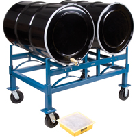 Drum Stacking Rack, 2 Drums, 1600 lbs. Capacity, 45-1/2" W x 30" D x 12-1/2" H Pryde Industrial Inc.
