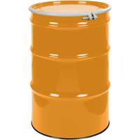 Barils en acier, 55 gal. US (45 gal. imp.), Non doubl&eacute;, Orange, Dessus ouvert, UN1A2/Y1.5/150, Calibre 16 Pryde Industrial Inc.