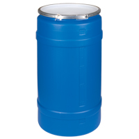 Barils en poly&eacute;thyl&egrave;ne, 30 gal. US (25 gal. imp.), Dessus ouvert, Bleu Pryde Industrial Inc.