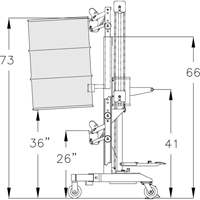 Ergonomic Drum Handler High Reach - DM-1100-HR, 30 - 85 US Gal. (25 - 70 Imperial Gal.) Pryde Industrial Inc.