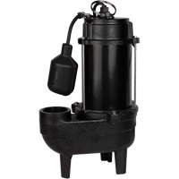 Cast Iron Sewage Pump, 120 V, 9.5 A, 6000 GPH, 1/2 HP Pryde Industrial Inc.