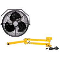 Industrial Workstation Fan Kit with Double Locking Arm, 12" Dia., 3 Speeds Pryde Industrial Inc.