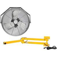 Industrial Workstation Fan Kit with Double Locking Arm, 18" Dia., 3 Speeds Pryde Industrial Inc.