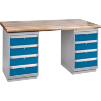 &eacute;tabli pr&eacute;conçu, Deux tiroirs, Cap 2500 lb, 72" la x 36" p, 34" h Pryde Industrial Inc.