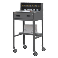 Shop Desk, 23" W x 20" D x 47-3/4" H, Grey Pryde Industrial Inc.