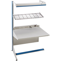 Arlink Preconfigured Workstation, 36" W x 28" D x 84" H, Single Sided Add-On Pryde Industrial Inc.