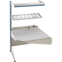 Arlink Preconfigured Workstation, 36" W x 28" D x 84" H, Single Sided Corner Add-On Pryde Industrial Inc.