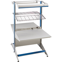Arlink Preconfigured Workstation, 36" W x 56" D x 84" H, Double Sided Corner Add-On Pryde Industrial Inc.