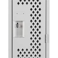 Clean Line Lockers, 2 -tier, 12" x 12" x 72", Steel, Grey, Rivet (Assembled), Perforated Pryde Industrial Inc.