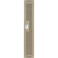 Clean Line Lockers, 12" x 15" x 72", Steel, Beige, Rivet (Assembled), Perforated Pryde Industrial Inc.