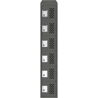 Clean-Line Perforated Lockerette, 6 -tier, 12" x 72" x 12", Steel Pryde Industrial Inc.