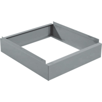 Clean Line Economy Lockers Recessed Base, 1 Banks, 4" H x 12" W x 18" D, Grey, Steel Pryde Industrial Inc.