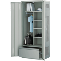 Casier de luxe pour &eacute;quipement, Acier, 36" la x 24" p x 72" h, Gris Pryde Industrial Inc.