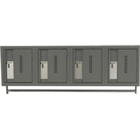 Wall Hung Lockers - Heavy Duty, Bank of 4, 18" x 12" x 12", Steel Pryde Industrial Inc.