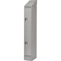 Casiers assembl&eacute;s, 2 niveaux, 12" x 18" x 72", Acier, Gris, Rivet (assembl&eacute;) Pryde Industrial Inc.