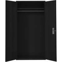 Armoire garde-robe, Acier, 36" la x 18" p x 72" h, Noir Pryde Industrial Inc.