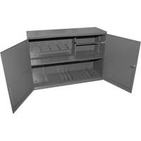 Abrasive Accessory Cabinet, Steel, 2 Drawers, 33-3/4" x 11-7/8" x 23-7/8", Grey Pryde Industrial Inc.