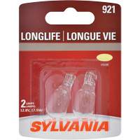 921 Long Life Mini Automotive Bulb, Incandescent, 17.9 W, Off White Pryde Industrial Inc.