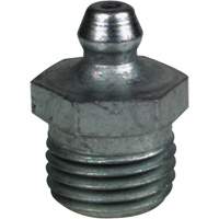 Raccord de graissage droit tr&egrave;s court, Acier, Filetage de 0,25 NPT Pryde Industrial Inc.