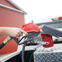 Red Automatic Gasoline Spout Nozzle Pryde Industrial Inc.