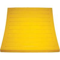 Wheel Chock, Polyurethane, Yellow, 15-1/4" W x 12-1/8" D x 10-3/4" H Pryde Industrial Inc.