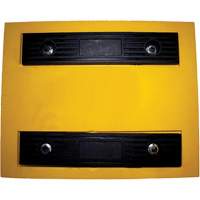 Wheel Chock, Polyurethane, Yellow, 15-1/4" W x 12-1/8" D x 10-3/4" H Pryde Industrial Inc.