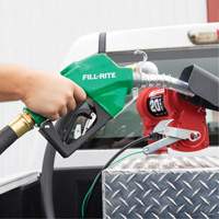 Green Automatic Diesel Spout Nozzle Pryde Industrial Inc.