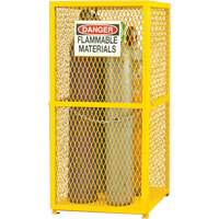Armoire de rangement pour bouteilles &agrave; gaz, nbre de bouteilles: 9, 30" , 30" , 71-3/4" , Jaune Pryde Industrial Inc.
