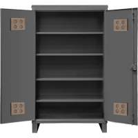 Armoire ext&eacute;rieure robuste, Acier, 4 Tablettes, 78" h x 48" la x 24" P, Gris Pryde Industrial Inc.