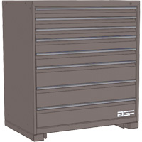 Armoire &agrave; tiroirs modulaire, 8 tiroirs, 36" la x 24" p x 40" h, Gris Pryde Industrial Inc.