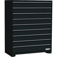Armoire &agrave; tiroirs modulaire, 9 tiroirs, 24" la x 28" p x 60" h, Noir Pryde Industrial Inc.