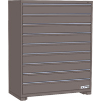 Armoire &agrave; tiroirs modulaire, 9 tiroirs, 24" la x 24" p x 60" h, Gris Pryde Industrial Inc.