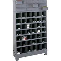 Modular Small Parts Storage Unit, Steel, 18 Drawers, 33-3/4" x 12-1/4" x 58-5/8", Grey Pryde Industrial Inc.