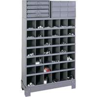 Modular Small Parts Storage Unit, Steel, 13 Drawers, 33-3/4" x 12-1/4" x 59", Grey Pryde Industrial Inc.