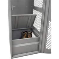 Casier pour &eacute;quipement avec porte, Acier, 24" la x 18" p x 72" h, Gris Pryde Industrial Inc.