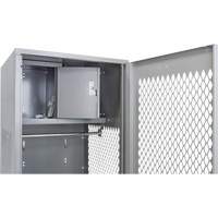 Casier pour &eacute;quipement avec porte, Acier, 24" la x 18" p x 72" h, Gris Pryde Industrial Inc.