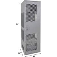 Casier pour &eacute;quipement avec porte, Acier, 24" la x 24" p x 72" h, Gris Pryde Industrial Inc.