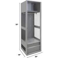 Casier pour &eacute;quipement, Acier, 24" la x 18" p x 72" h, Gris Pryde Industrial Inc.