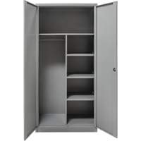 Combination Storage Cabinet, 36" W x 18" D x 72" H, Grey Pryde Industrial Inc.